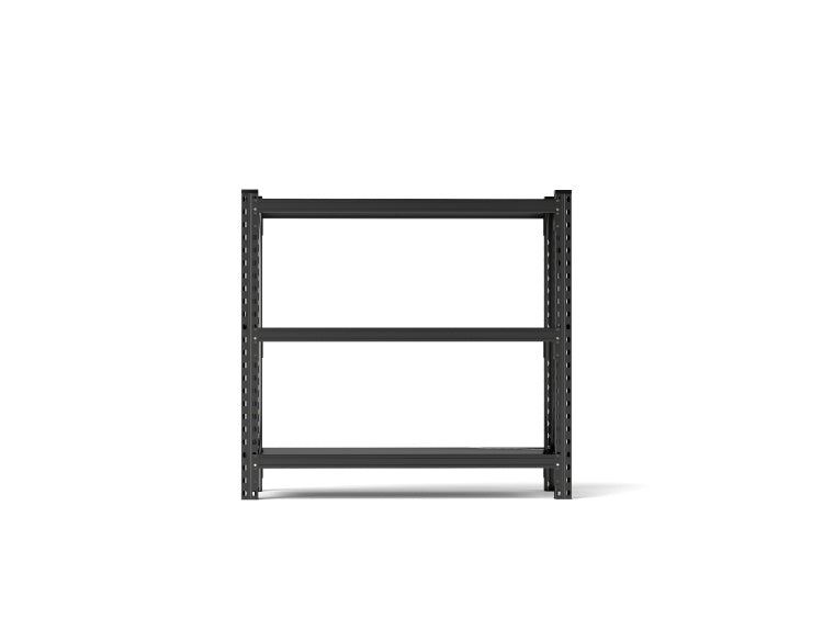 3 Tier Industrial Shelving Rack 47In, Heavy Duty Steel Shelving Unit Adjustable, 51.2" W*23.6" D*47.3"H, Black, Requires Assembly