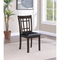 Espresso And Black Lattice Back Side Chairs Set Of 2