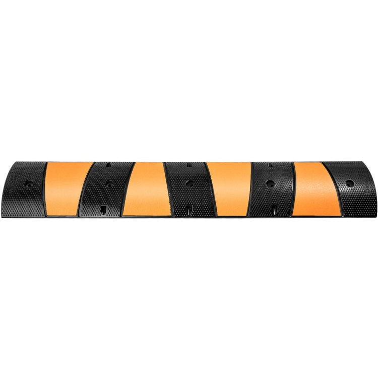 Rubber Speed Bump, 2 Pack 2 Channel Speed Bump Hump, 72.8" Long Modular Speed Bump Rated 22000 Lbs Load Capacity, 72.8 X 12.2 X 2.2 Garage Speed Bump For Asphalt Concrete Gravel Driveway 6 Ft