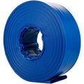 Discharge Hose, 2" X 105', Pvc Fabric Lay Flat Hose, Heavy Duty Backwash Drain Hose With Clamps, Weather Proof & Burst Proof, Ideal For Swimming Pool & Water Transfer, Blue