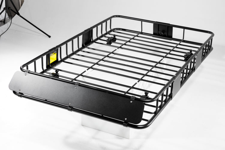 Roof Rack Basket With Net,Rooftop Steel Roof Rack,Cargo Carrier With 250 Lbs Capacity,Extension Black Car Top Luggage Holder 64"X 39" Universal For Suv Wagon Seden