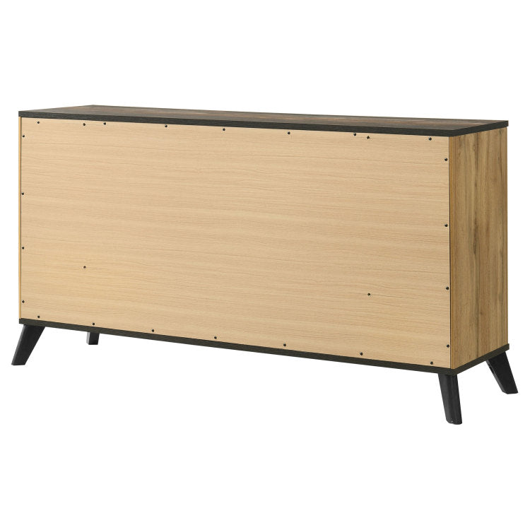 Fraser Natural Pine 6 Drawer Dresser Cabinet