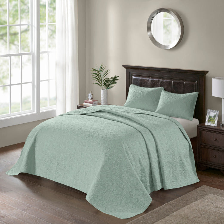 Reversible Bedspread Set Seafoam King
