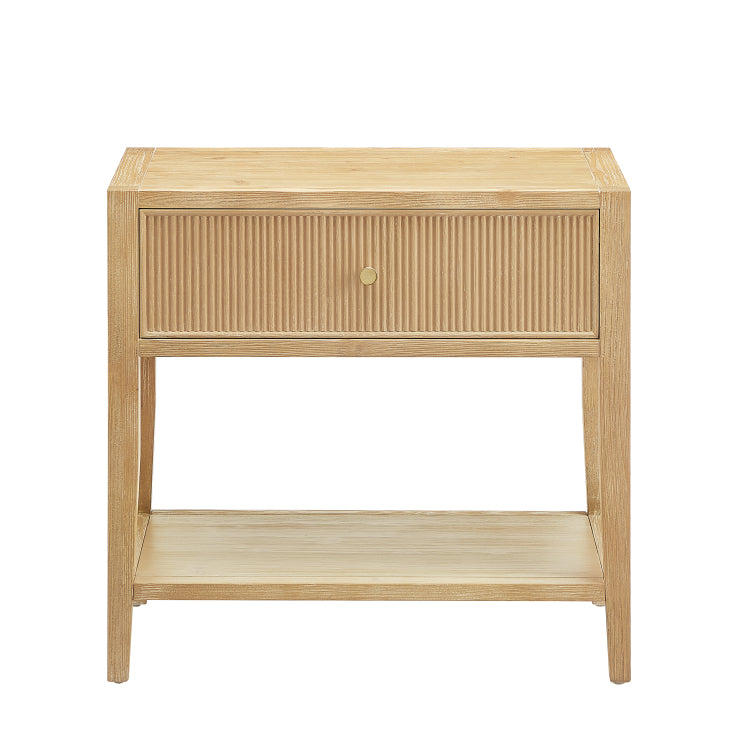 Fleur Natural 1 Drawer Nightstand