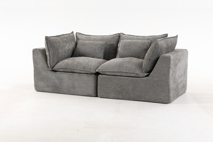 74.8" Width Cloud Couch Oversized Modular Sectional Sofa True Relax Comfy Couches Wide&Deep Seat Sofas For Living Room Furniture Sets, 2Seat