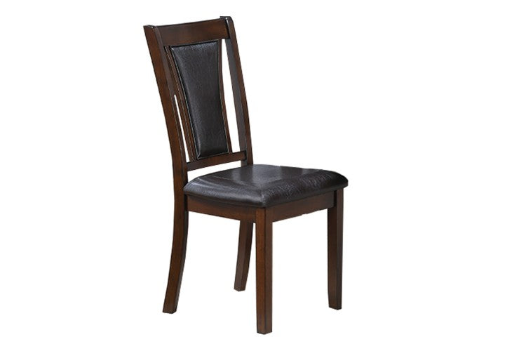 Beautiful Dining Room Furniture Walnut Black 6Pcs Set Dining Table 4X Side Chairs Bench Unique Design Back Chair