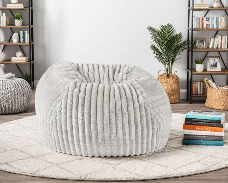 40 Inch Minky Dove Grey Memory Foam Lounger