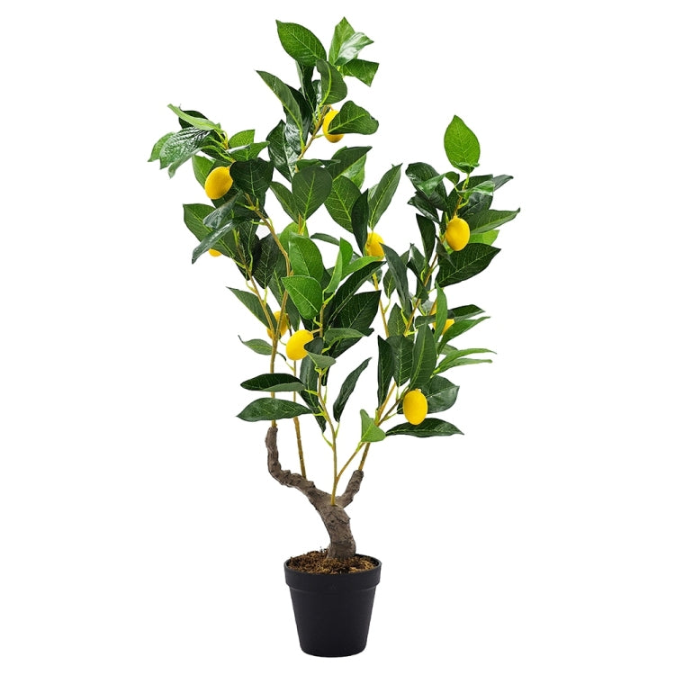 12X12X31.5"H Artificial Peva Lemon Tree With Lifelike Greenery And Black Plastic Pot