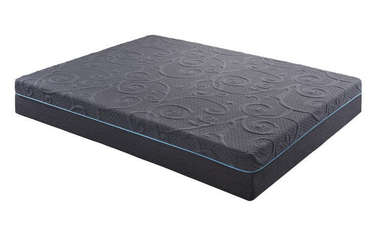 11 Inch Queen Size Bed Mattress Gel Infused Memory Foam Hybrid Mattress, Dark Gray, Mattress In A Box