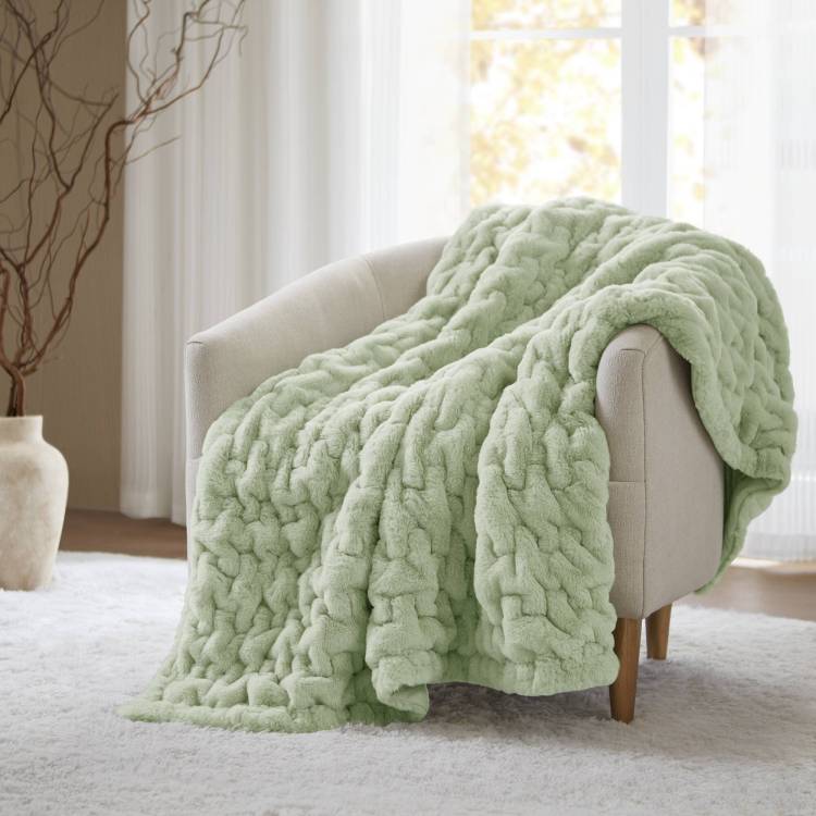 1 Pc 50X60" Fur Throw Pink