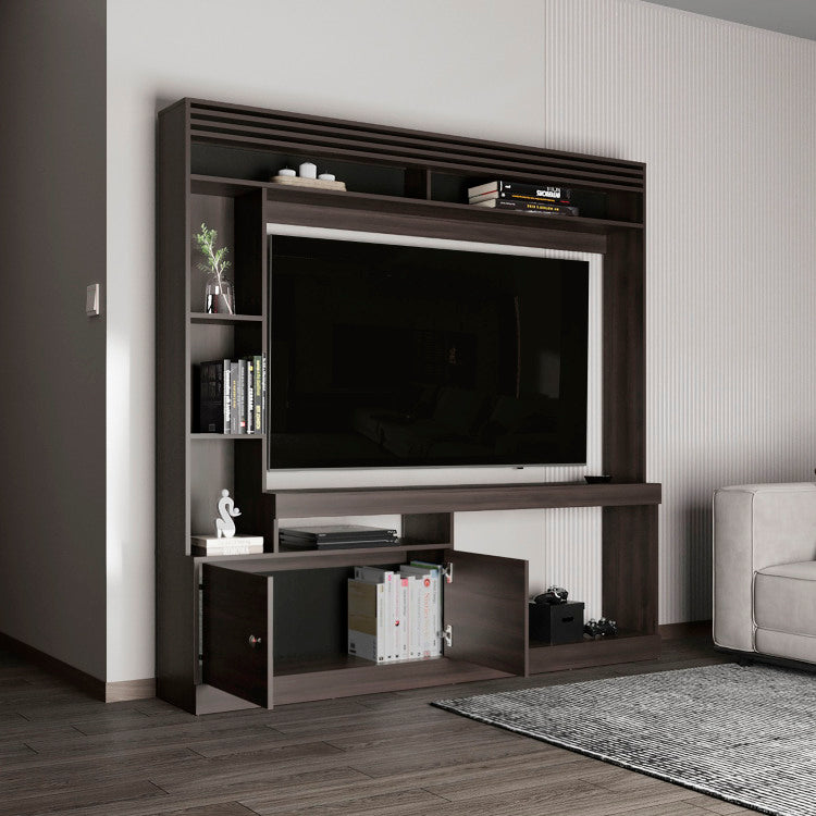 Entertainment Center, 2 Doors, 7 Shelves, 65" Tv Capacity