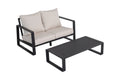 Double Sofa Rectangular Coffee Table, Milky White American Cloth Cushion #5453 Tino Tino