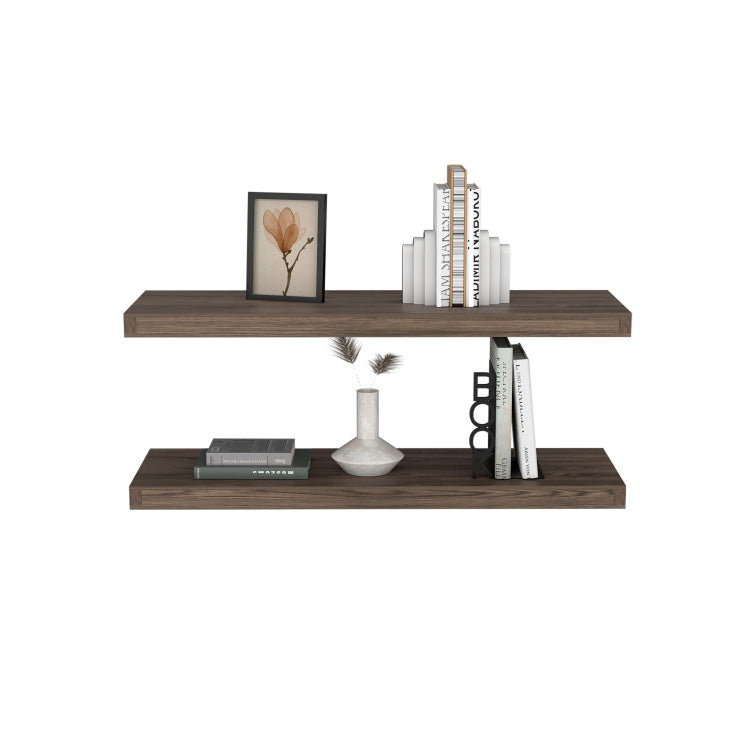 Ecco 31.5" Wide Floating Shelves Set Of 2, Shelves For Wall Decor For Bedroom, Bathroom Storage Shelves, Book Shelves For Living Room