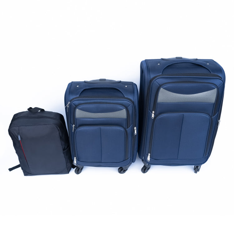 20 24 Travel Case Two Piece Suitcase Set Oxford Trolley Case Without Password Lock Universal Wheel Oxford Cloth Backpack Blue