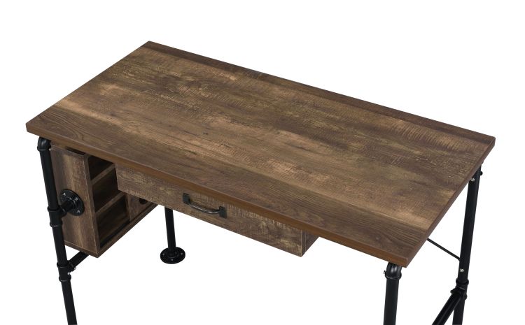 Endang Weathered Oak & Black Finish Writing Desk