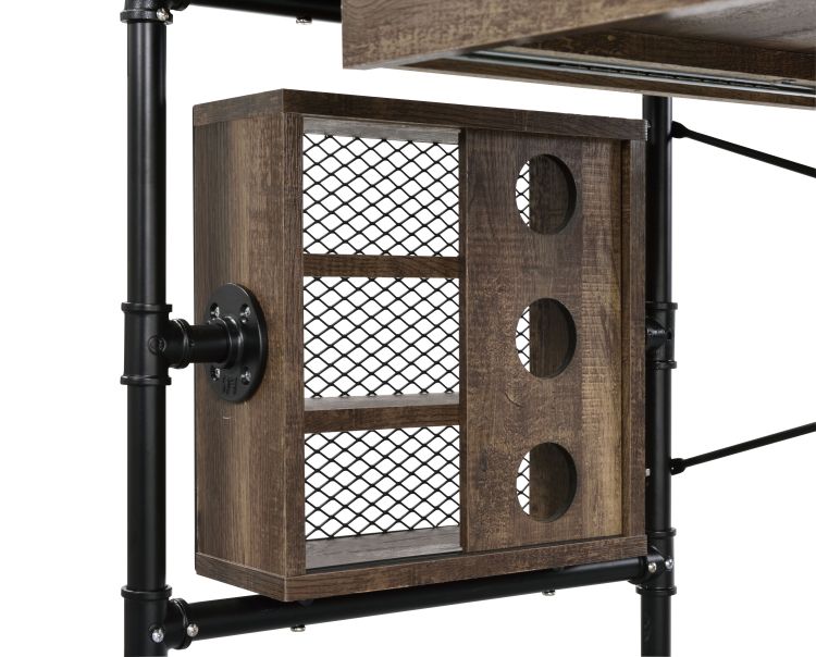 Endang Weathered Oak & Black Finish Writing Desk