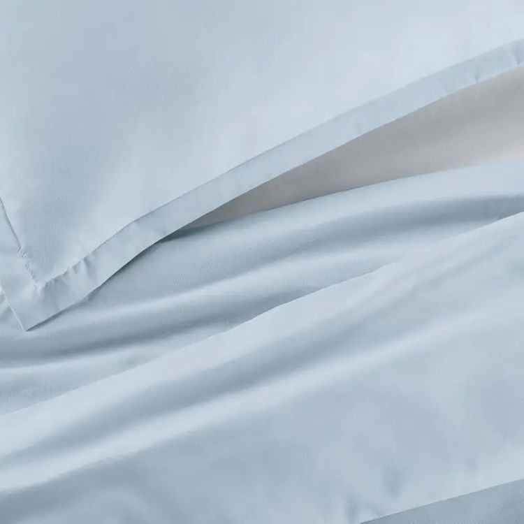 Serta Simply Clean Solid Duvet Cover Light Blue Queen