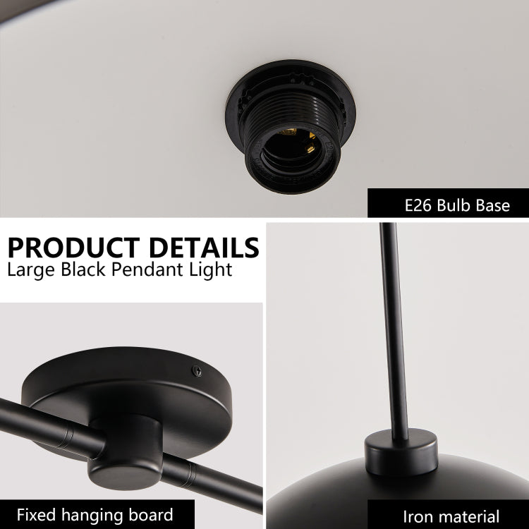 41" Industrial Modern Black Double Pendant Light Adjustable Ceiling Hanging Lamp With Matte Finish For Dining Room, Kitchen, Or Living Room Stylish And Durable Lighting Fixture No Bulbs