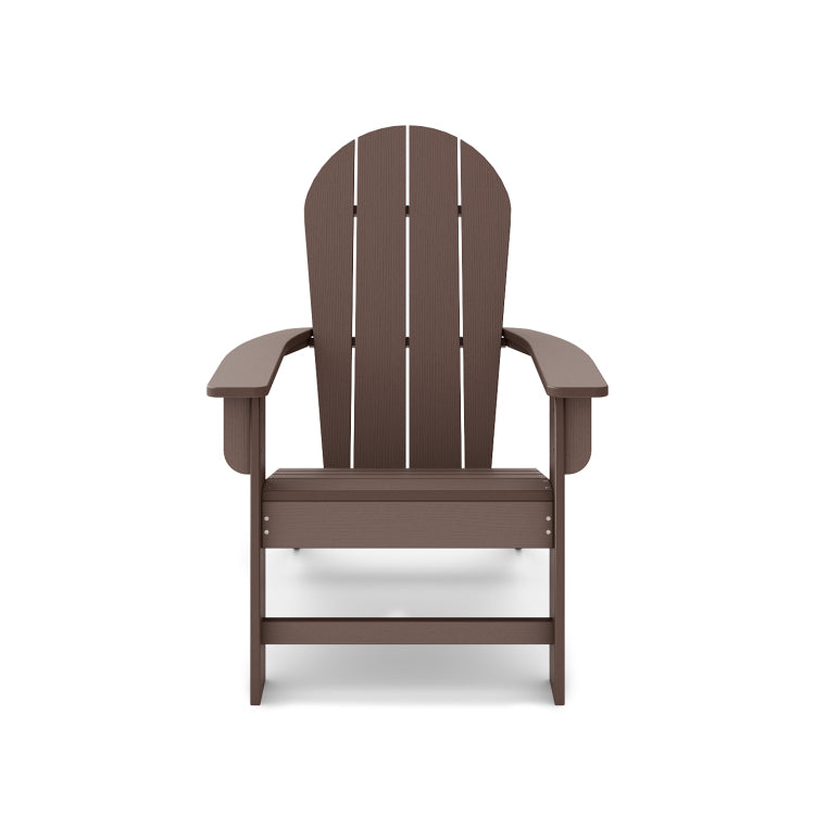 Brown Adirondack Chair Premium Hdpe Poly Lumber For Pool, Patio, And Garden Elegance