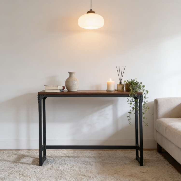 Minimalist Contemporary Industrial Bar Cocktail Logan Table