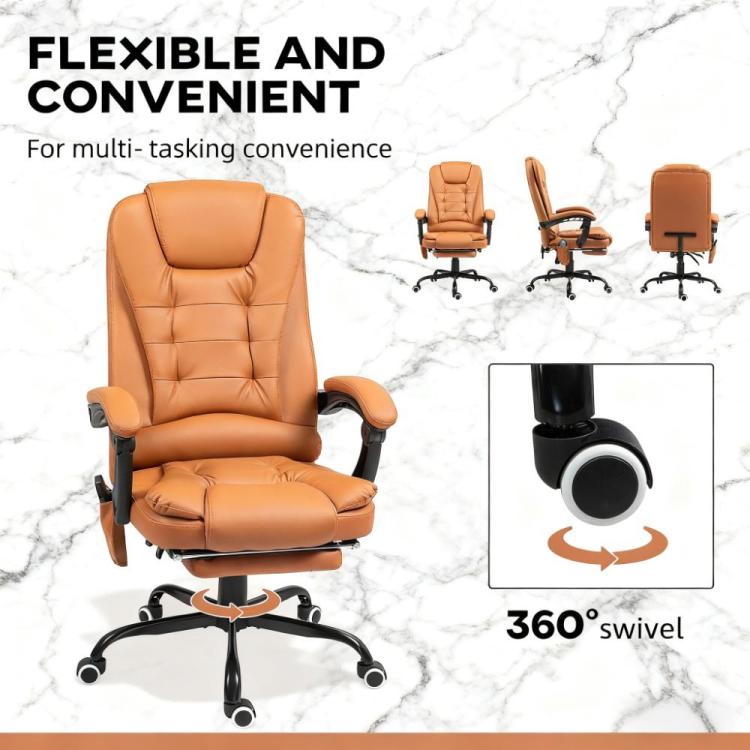 Vibrating Massage Office Chair,High Back Massaging Office Desk Chair With Lumbar Support,Footrest