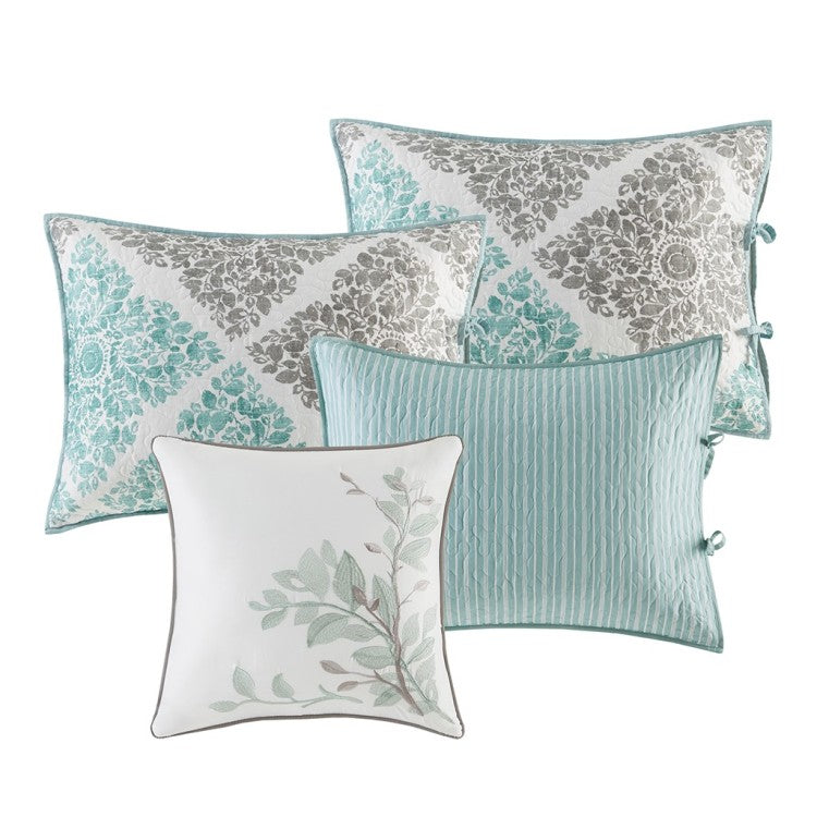 6 Piece Reversible Daybed Cover Set Aqua Daybed