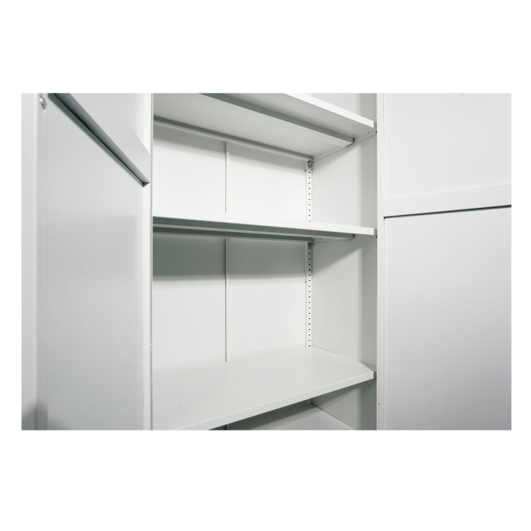 71'' 2 Shapely Doors Cabinet, Metal Storage Cabinet With Doors And Adjustable Shelves, For Bedroom, Living Room, Kitchen White