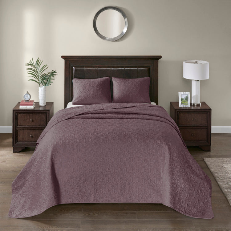 Reversible Bedspread Set Purple King