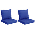 Outsunny 4 Piece Patio Chair Cushion And Back Pillow Set, Seat Replacement Patio, Cushions Set For Outdoor Garden Furniture, Navy Blue