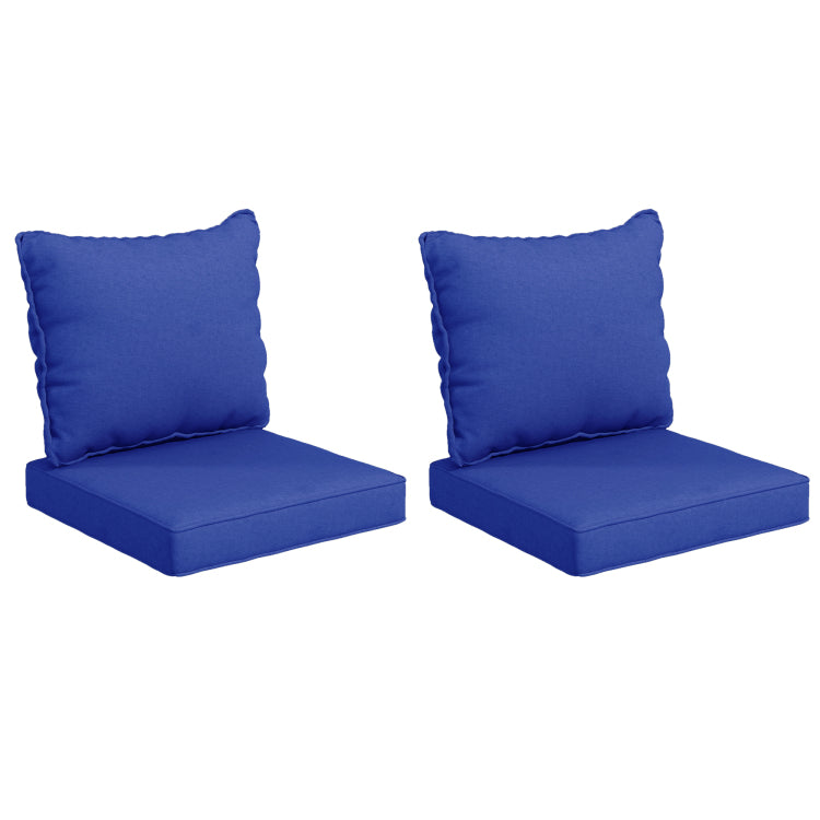 Outsunny 4 Piece Patio Chair Cushion And Back Pillow Set, Seat Replacement Patio, Cushions Set For Outdoor Garden Furniture, Navy Blue