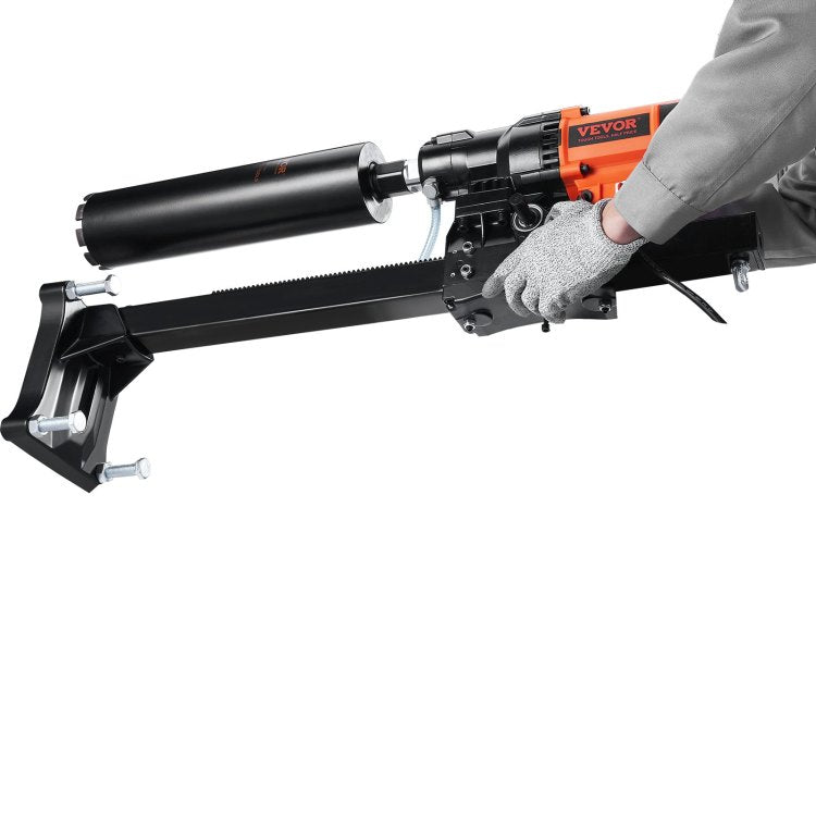 Diamond Core Drilling Machine, 8In Wet&Dry Concrete Core Drill Rig With Stand, 750Rpm Speed & 1 1 4" 5 8" Thread & Lifting Handle, 8In Drilling Diameter For Concrete Brick Block Stone, 2500W