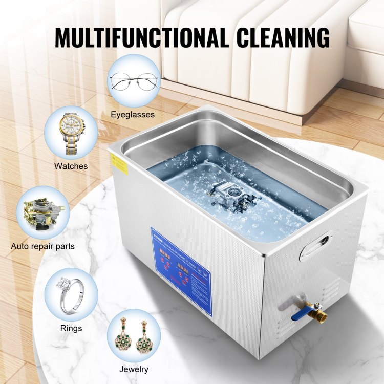 Ultrasonic Cleaner 30L Ultrasonic Cleaner For Cleaning Eyeglasses Dentures Commercial Industrial Ultrasonic Cleaner With Digital Heater Timer And Cleaner Basket 30 Liter