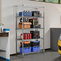 1250 Lbs Steel Heavy Duty 5 Tier Utility Shelving Unit Steel Organizer Wire Rack For Home,Kitchen,Office,Chrome 13.7" D X 23.6" W X 62.4" H