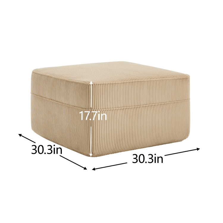 Martha Ottoman Corduroy Camel