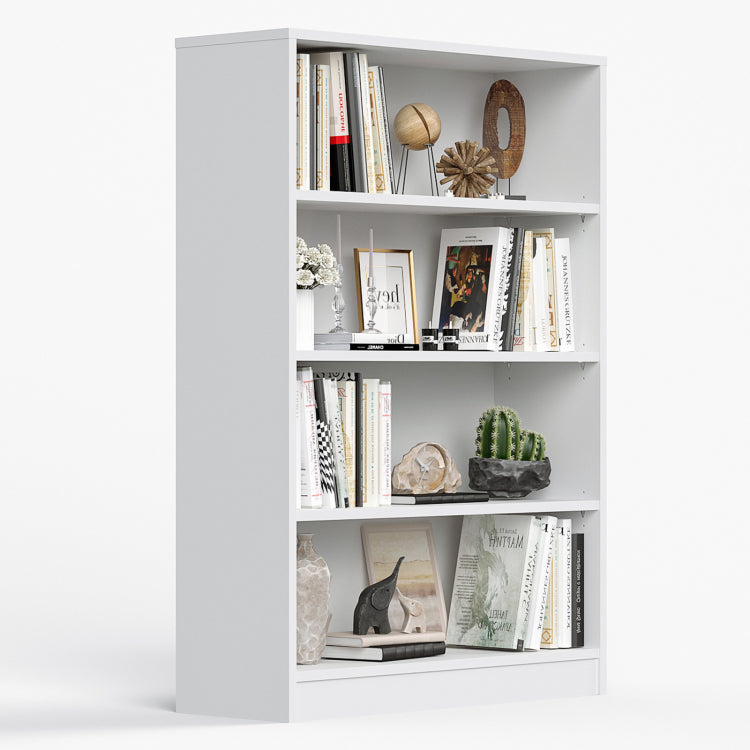 Bookshelf For Bedroom 4 Shelf Office Bookcase 48 Inches Tall Modern Wood Bookshelf For Living Room 4 Tier Wide Manga Bookshelves Library Bookcase