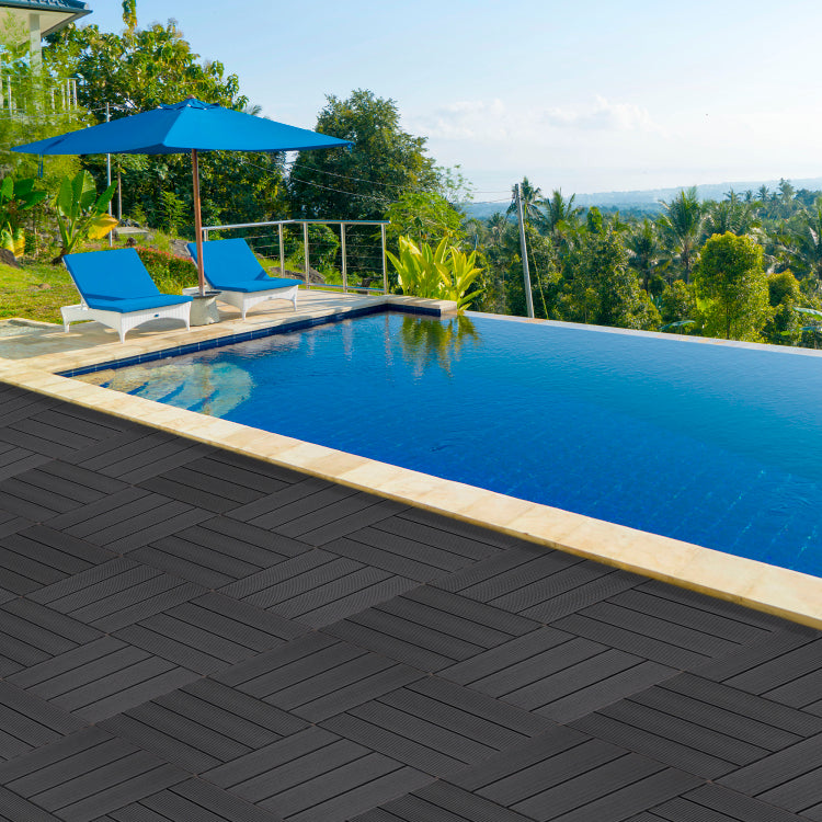 Tiles 9Pcs Waterproof Outdoor And Indoor Flooring For Patio, Balcony, Porch, Backyard, Bedroom