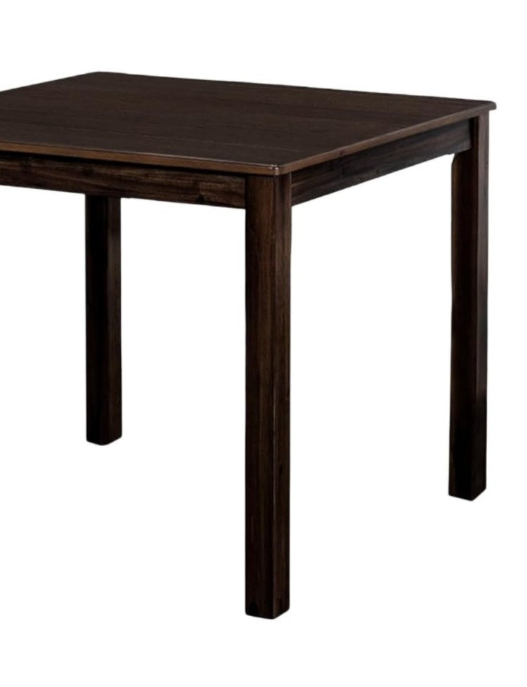 Transitional Style 5Pc Dining Table Set 1X Table & 4X Chairs Square Dining Table Slat Back Chairs Espresso Finish