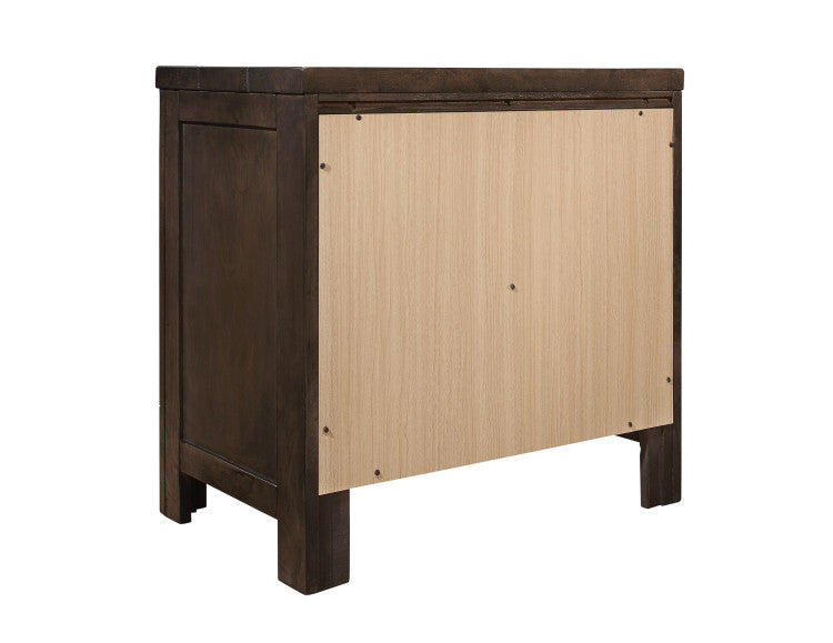 Brown 2 Drawer Nightstand