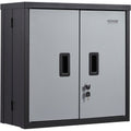 Foldable Wall Cabinet, Metal Garage Cabinet Wall Mounted 26" Small Cabinet 240 Lbs Loading Capacity Adjustable Shelf Magnetic Door File Locker For Garage Office Home Black