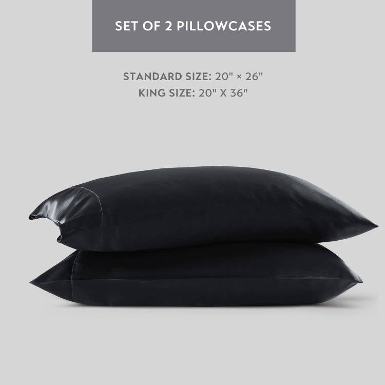 4 Pcs Twin Luxury Sheet Set Black