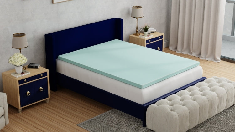 Plush 3 Inch Twin Memory Foam Cooling Mattress Topper