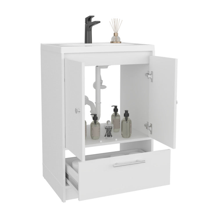 Bathroom Vanity With Two Doors, Two Drawers Madison, White