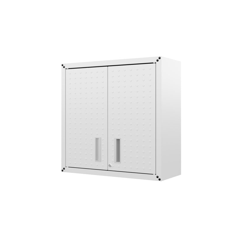 Floating Garage Cabinet In White