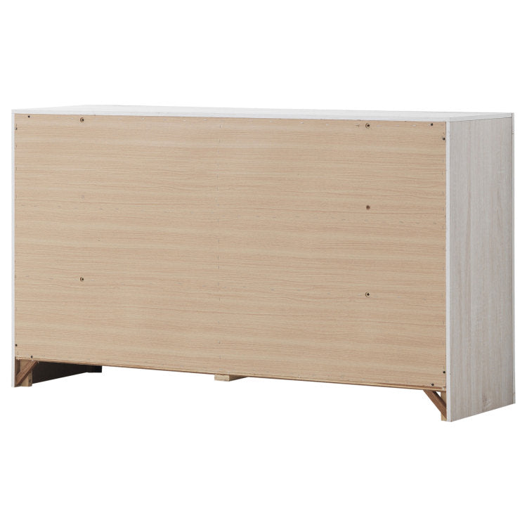 Sherwood Coastal White 6 Drawers Dresser