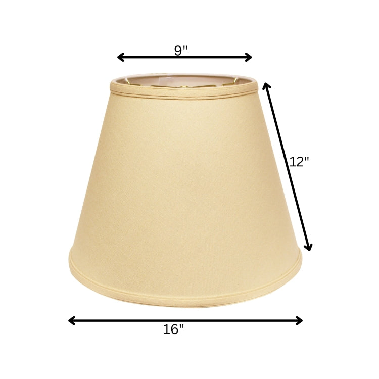 Slant Deep Empire Hardback Lampshade With Washer Fitter, Beige