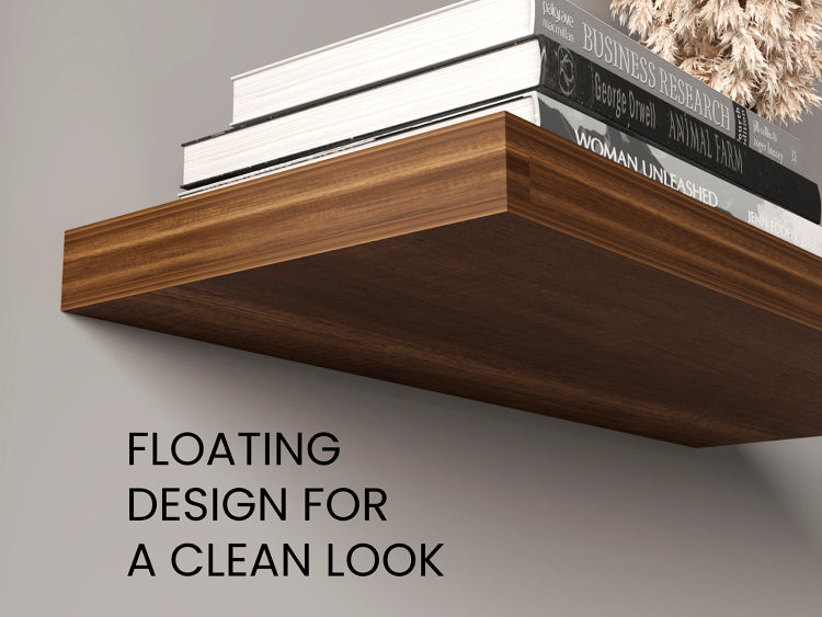 Ecco 31.5" Wide Floating Shelves Set Of 2, Shelves For Wall Decor For Bedroom, Bathroom Storage Shelves, Book Shelves For Living Room