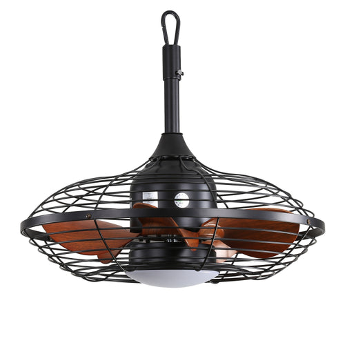 20 Inch Downrod Mount Led 18W 3Cct 5 Abs Blades Dc Motor With Hanging And Hook For Outside Patios Pergola