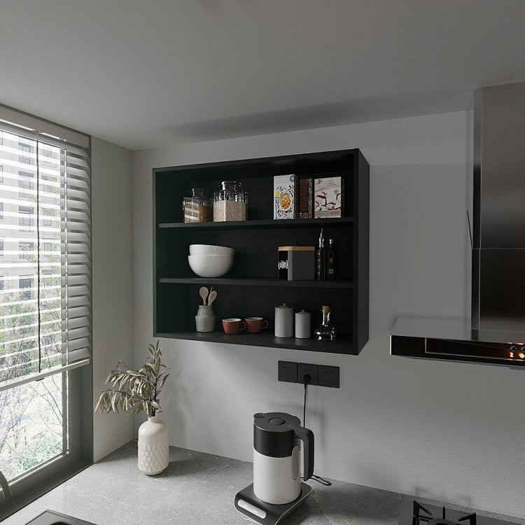 Meeker Wall Cabinet, Kitchen, Black