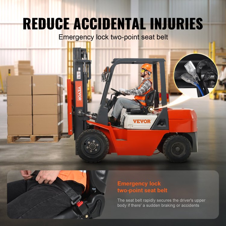Universal Forklift Seat,Tractor Seat With Adjustable Angle Back, Micro Switch And Seatbelt,Wrap Around Forklift Seat For Tractor Loader Excavator