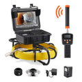 Sewer Camera With 512Hz Locator, 165 Ft 50 M, 9" Pipeline Inspection Camera With Dvr Function, Ip68 Camera With 12 Adjustable Leds, A 16 Gb Sd Card For Sewer Line, Home, Duct Drain Pipe Plumbing